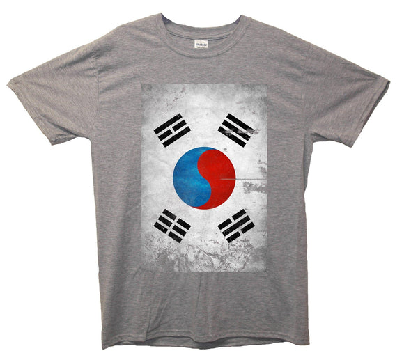 South Korea Distressed Flag Printed T-Shirt - Mr Wings Emporium 