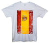 Spain Distressed Flag Printed T-Shirt - Mr Wings Emporium 