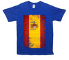 Spain Distressed Flag Printed T-Shirt - Mr Wings Emporium 