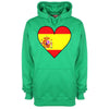 Spain Flag Heart Printed Hoodie - Mr Wings Emporium 