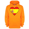 Spain Flag Heart Printed Hoodie - Mr Wings Emporium 