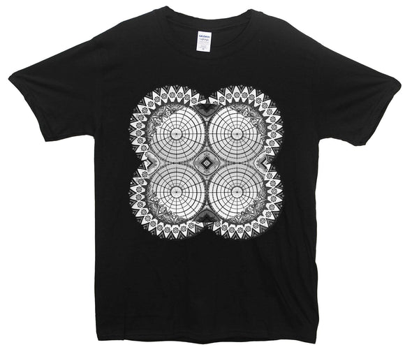 Spiral Optical Illusion Printed T-Shirt - Mr Wings Emporium 