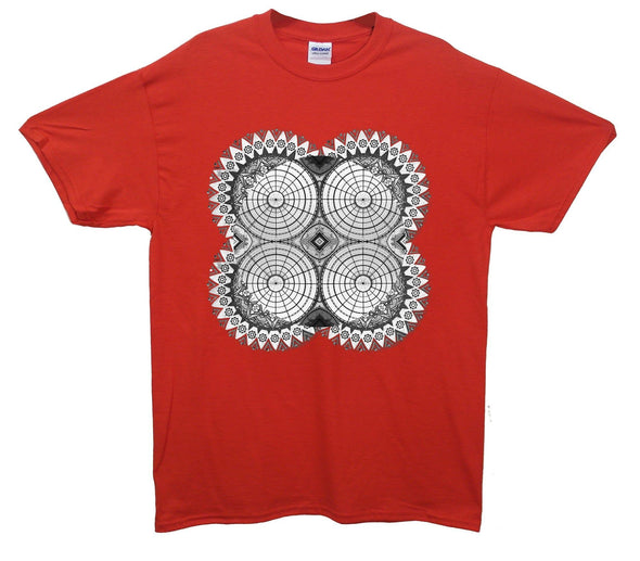 Spiral Optical Illusion Printed T-Shirt - Mr Wings Emporium 