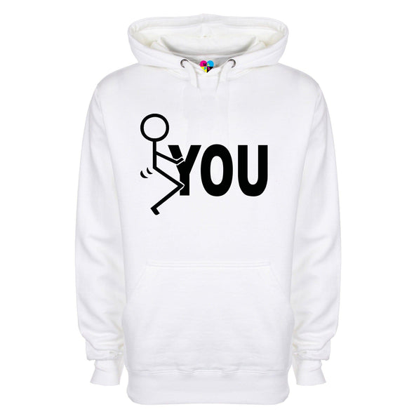 Stick Man Fuck You Printed Hoodie - Mr Wings Emporium 