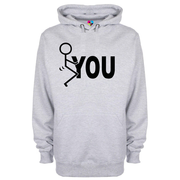 Stick Man Fuck You Printed Hoodie - Mr Wings Emporium 