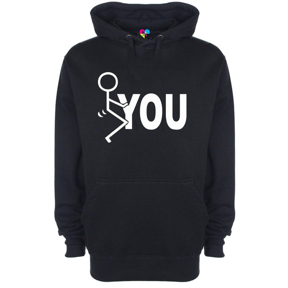 Stick Man Fuck You Printed Hoodie - Mr Wings Emporium 