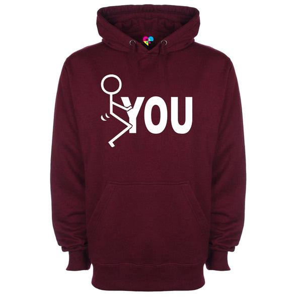 Stick Man Fuck You Printed Hoodie - Mr Wings Emporium 