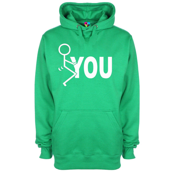 Stick Man Fuck You Printed Hoodie - Mr Wings Emporium 