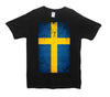 Sweden Distressed Flag Printed T-Shirt - Mr Wings Emporium 