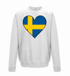 Sweden Flag Heart Printed Sweatshirt - Mr Wings Emporium 