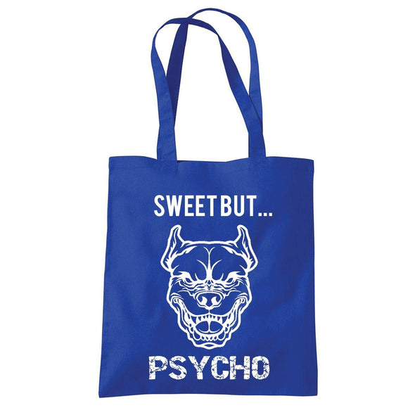 Sweet But Psycho Dog Printed Tote Bag - Mr Wings Emporium 