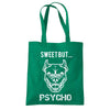 Sweet But Psycho Dog Printed Tote Bag - Mr Wings Emporium 