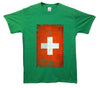 Switzerland Distressed Flag Printed T-Shirt - Mr Wings Emporium 