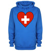 Switzerland Flag Heart Printed Hoodie - Mr Wings Emporium 