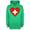 Switzerland Flag Heart Printed Hoodie - Mr Wings Emporium 