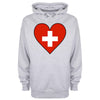Switzerland Flag Heart Printed Hoodie - Mr Wings Emporium 