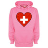 Switzerland Flag Heart Printed Hoodie - Mr Wings Emporium 
