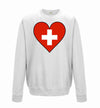 Switzerland Flag Heart Printed Sweatshirt - Mr Wings Emporium 