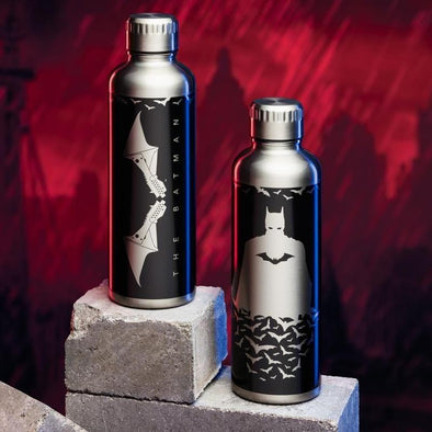 The Batman Metal Water Bottle (2022) - Mr Wings Emporium 