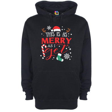 This Is As Merry As I Get Christmas Printed Hoodie - Mr Wings Emporium 