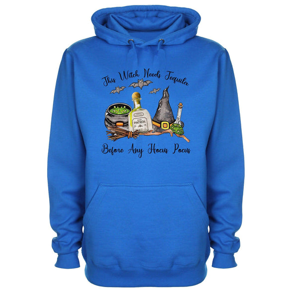 This Witch Needs Tequila Before Any Hocus Pocus Printed Hoodie - Mr Wings Emporium 
