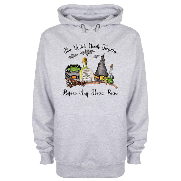 This Witch Needs Tequila Before Any Hocus Pocus Printed Hoodie - Mr Wings Emporium 
