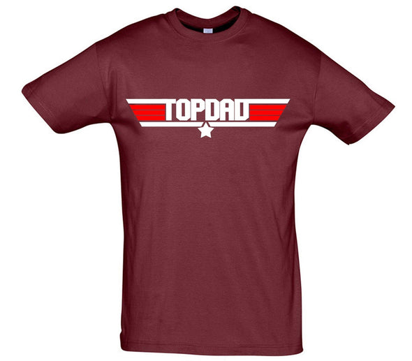 Top Gun Top Dad Printed T-Shirt - Mr Wings Emporium 