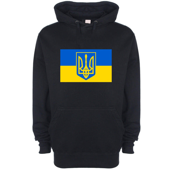 Tryzub Ukraine Flag Printed Hoodie - Mr Wings Emporium 