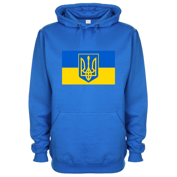 Tryzub Ukraine Flag Printed Hoodie - Mr Wings Emporium 