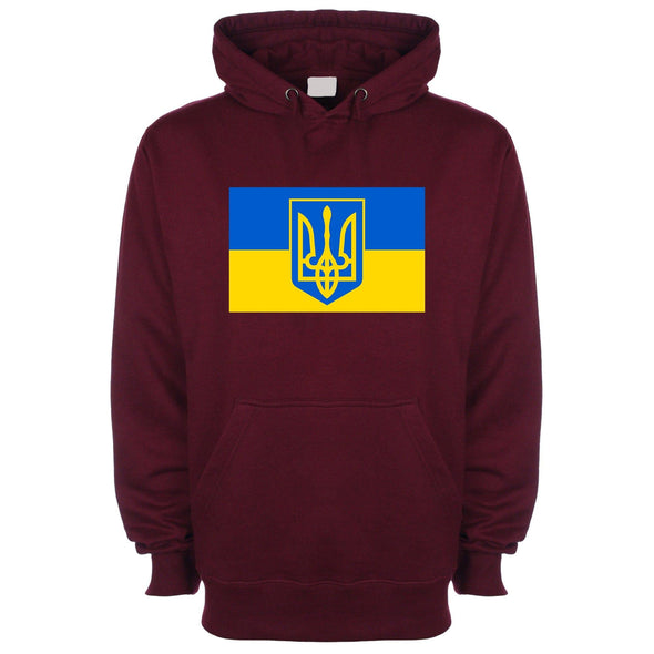 Tryzub Ukraine Flag Printed Hoodie - Mr Wings Emporium 