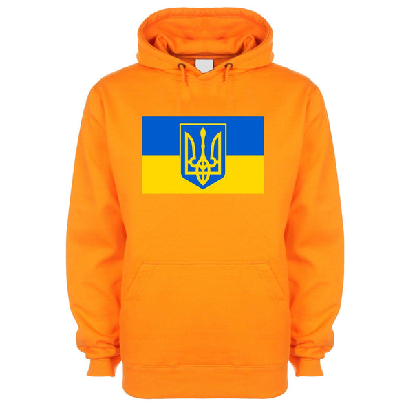 Tryzub Ukraine Flag Printed Hoodie - Mr Wings Emporium 