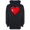 Turkey Flag Heart Printed Hoodie - Mr Wings Emporium 