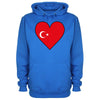 Turkey Flag Heart Printed Hoodie - Mr Wings Emporium 