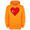 Turkey Flag Heart Printed Hoodie - Mr Wings Emporium 