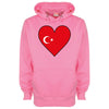 Turkey Flag Heart Printed Hoodie - Mr Wings Emporium 