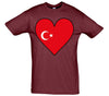 Turkey Flag Heart Printed T-Shirt - Mr Wings Emporium 