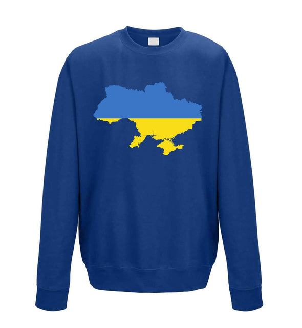 Ukraine Country Flag Printed Sweatshirt - Mr Wings Emporium 