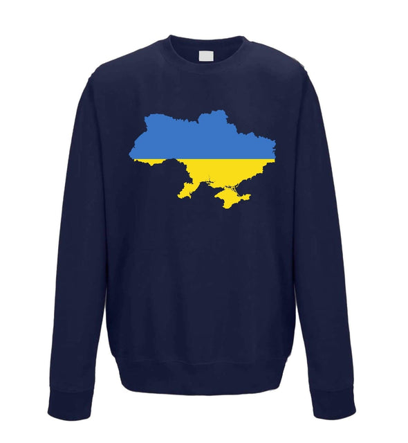 Ukraine Country Flag Printed Sweatshirt - Mr Wings Emporium 