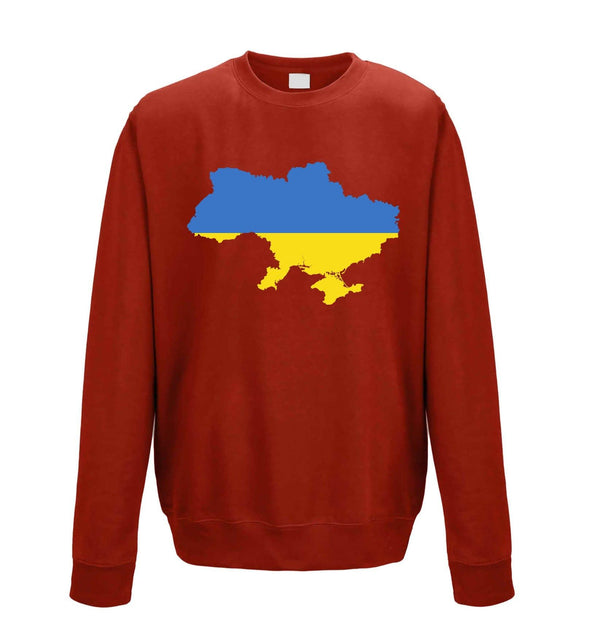 Ukraine Country Flag Printed Sweatshirt - Mr Wings Emporium 
