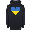 Ukraine Flag Heart Printed Hoodie - Mr Wings Emporium 