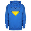 Ukraine Flag Heart Printed Hoodie - Mr Wings Emporium 
