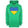 Ukraine Flag Heart Printed Hoodie - Mr Wings Emporium 