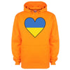 Ukraine Flag Heart Printed Hoodie - Mr Wings Emporium 