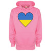 Ukraine Flag Heart Printed Hoodie - Mr Wings Emporium 