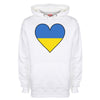 Ukraine Flag Heart Printed Hoodie - Mr Wings Emporium 