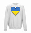 Ukraine Flag Heart Printed Sweatshirt - Mr Wings Emporium 