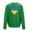 Ukraine Flag Heart Printed Sweatshirt - Mr Wings Emporium 