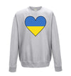 Ukraine Flag Heart Printed Sweatshirt - Mr Wings Emporium 