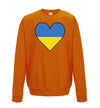 Ukraine Flag Heart Printed Sweatshirt - Mr Wings Emporium 