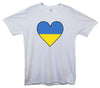 Ukraine Flag Heart Printed T-Shirt - Mr Wings Emporium 
